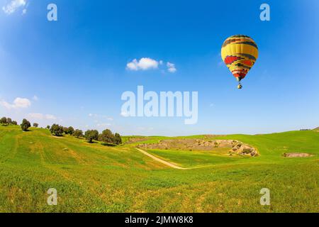 Volo in mongolfiera Foto Stock