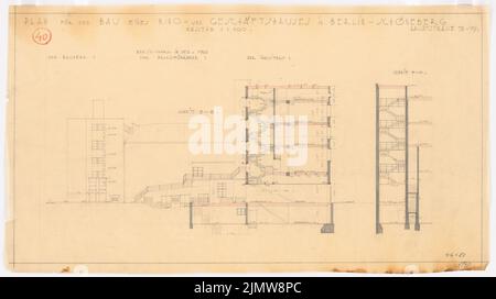 Punitzer Martin (1889-1949), Roxy-Palast, Berlin-Schöneberg (1929): Contenuto del piano N.N. rilevato. Blaupauer, 46 x 82,1 cm (compresi i bordi di scansione) Punitzer Martin (1889-1949): Roxy-Palast, Berlino-Schöneberg Foto Stock