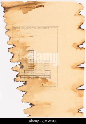 Punitzer Martin (1889-1949), progetto hotel alto, Berlino-Charlottenburg (1930): Contenuto piano N.N. rilevato. Materiale/tecnologia N. Catturato, 90,3 x 65,8 cm (compresi i bordi di scansione) Punitzer Martin (1889-1949): Projekt Hotelhochhaus, Berlino-Charlottenburg Foto Stock