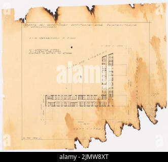 Punitzer Martin (1889-1949), progetto hotel alto, Berlino-Charlottenburg (1930): Contenuto piano N.N. rilevato. Materiale/tecnologia N.N. registrato, 61,9 x 68,4 cm (compresi i bordi di scansione) Punitzer Martin (1889-1949): Projekt Hotelhochhaus, Berlino-Charlottenburg Foto Stock