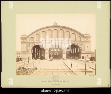 Schwechten Franz (1841-1924), Anhalter Bahnhof a Berlino (1876-1880): Vista. Materiale/tecnologia N.N. registrato, 44 x 55,3 cm (compresi i bordi di scansione) Schwechten Franz (1841-1924): Anhalter Bahnhof, Berlino Foto Stock