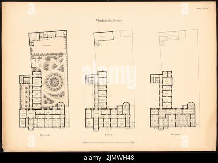 Guth Hermann (1851-1924), casa distrettuale Itzehoe (senza dat.): Non ancora registrata. Materiale/tecnologia N. Catturato, 51,7 x 73,5 cm (compresi i bordi di scansione) Guth Hermann (1851-1924): Kreishaus Itzehoe Foto Stock