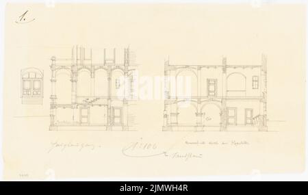 Guth Hermann (1851-1924), Rathaus Jauer (senza dat.): Non ancora registrato. Materiale/tecnologia N.N. registrato, 21,8 x 37 cm (compresi i bordi di scansione) Guth Hermann (1851-1924): Rathaus, Jauer Foto Stock