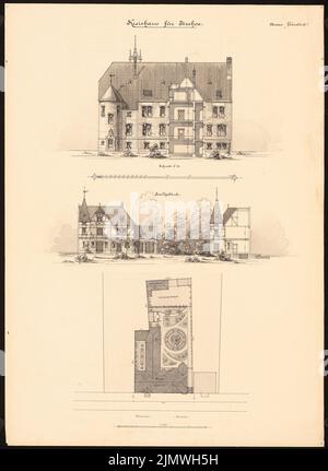 Guth Hermann (1851-1924), casa distrettuale Itzehoe (senza dat.): Non ancora registrata. Materiale/tecnologia N. Catturato, 51,7 x 37,7 cm (compresi i bordi di scansione) Guth Hermann (1851-1924): Kreishaus Itzehoe Foto Stock