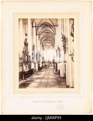 Nöhring Johannes (1834-1913), fotografie dei monumenti medievali della Germania (senza data): Vista. Foto su cartone, 55,4 x 45 cm (compresi i bordi di scansione) N. : Marienkirche, Lübeck Foto Stock