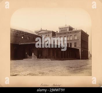 Orth August (1828-1901), stazione ferroviaria di Görlitz a Berlino (ca 1867): Vista. Foto su cartone, 42,9 x 50,2 cm (compresi i bordi di scansione) Agosto (1828-1901): Görlitzer Bahnhof, Berlino Foto Stock