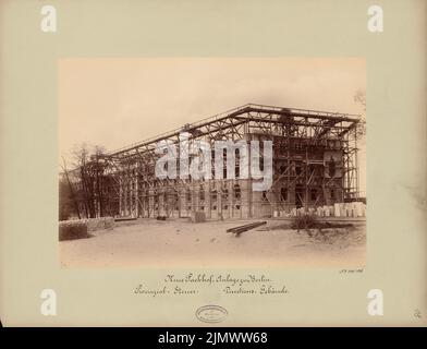 Weber Helmut, nuovo cantiere di imballaggio, Berlin-Moabit (1882-1885): Vista. Foto su cartone, 42,5 x 55,5 cm (compresi i bordi di scansione) Weber Helmut : Neue Packhofanlage, Berlin-Moabit Foto Stock