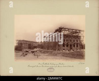 Weber Helmut, nuovo cantiere di imballaggio, Berlin-Moabit (1882-1885): Vista. Foto su cartone, 42,7 x 55,6 cm (compresi i bordi di scansione) Weber Helmut : Neue Packhofanlage, Berlin-Moabit Foto Stock