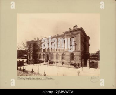 Weber Helmut, nuovo cantiere di imballaggio, Berlin-Moabit (1882-1885): Vista. Foto su cartone, 42,6 x 55,2 cm (compresi i bordi di scansione) Weber Helmut : Neue Packhofanlage, Berlin-Moabit Foto Stock