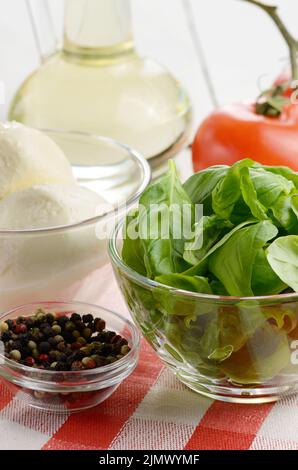 Classic caprese ingredienti Foto Stock