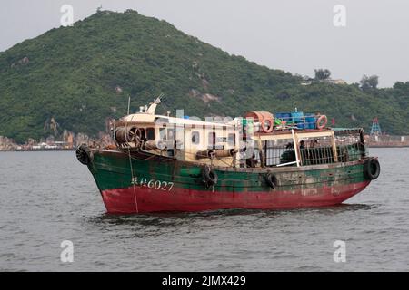 Peschereccio, acque meridionali, Hong Kong, Cina 4th agosto 2022 Foto Stock