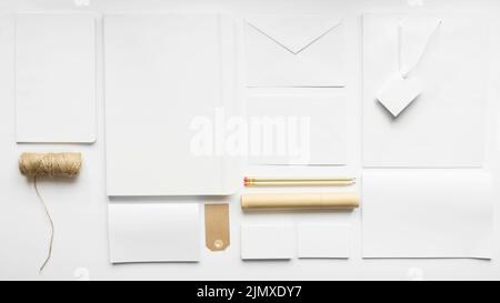 Blank stationery mockup Foto Stock