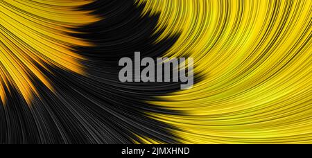 Giallo Swirl Psicedelico frattale astratto sfondo Foto Stock