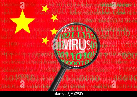 Concetto del virus del Internet della Cina Foto Stock