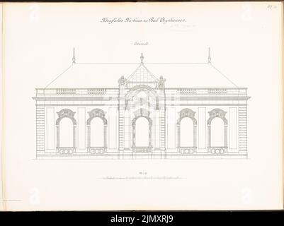 Architetto sconosciuto, Kurhaus a Bad Oeynhausen (ca 1908-1910): Ost view 1:50. Litografia su carta, 65,6 x 87,8 cm (inclusi i bordi di scansione) Foto Stock