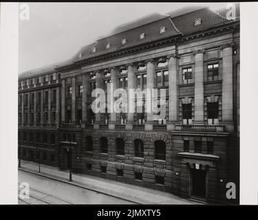 Messel Alfred (1853-1909), edificio commerciale della Handelsgesellschaft di Berlino. Espansione (1905-1907): Vista Behrenstr. Foto, 24,3 x 30,3 cm (inclusi i bordi di scansione) Foto Stock