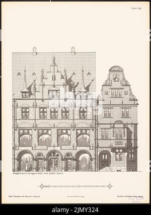 Grothe Oscar, nuove facciate per il centro storico di Brema. Risultato da d. Concorsi d.. V. Richard Landé, Lipsia (senza data): Visualizzazioni. Pressione sulla carta, 48,2 x 35,5 cm (inclusi i bordi di scansione) Foto Stock