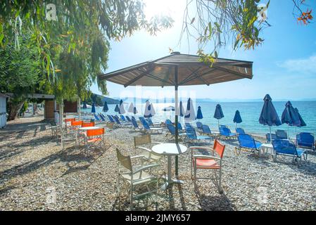 Spiaggia di Barbati, Corfù, Isole IONIE, Grecia Foto Stock