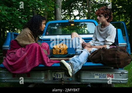 TIMOTHEE CHALAMET e TAYLOR RUSELL in BONES & ALL (2022), regia di LUCA GUADAGNINO. Credit: Frenesy Film Company / produzioni pro capite / Album Foto Stock