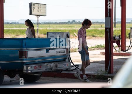 TIMOTHEE CHALAMET e TAYLOR RUSELL in BONES & ALL (2022), regia di LUCA GUADAGNINO. Credit: Frenesy Film Company / produzioni pro capite / Album Foto Stock