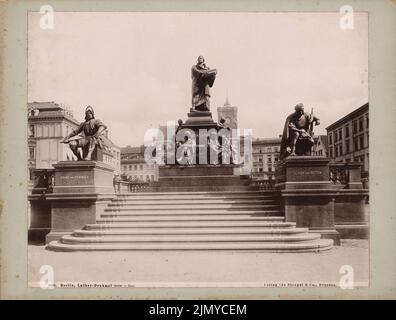 Otto Paul Martin (1846-1893), monumento Lutero, Berlino (senza dat.): Vista della metà sinistra. Foto su cartone, 24,6 x 32,4 cm (inclusi i bordi di scansione) Foto Stock