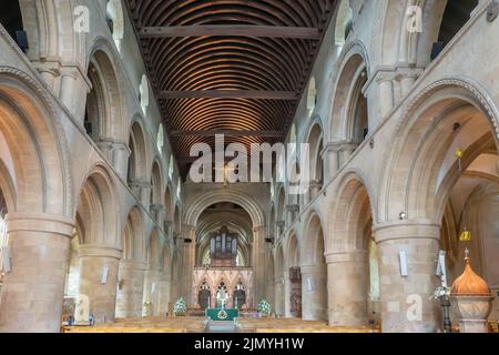 Inghilterra, Nottinghamshire, Southwell, interni di Minster Foto Stock