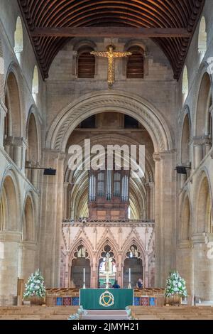 Inghilterra, Nottinghamshire, Southwell, interni di Minster Foto Stock
