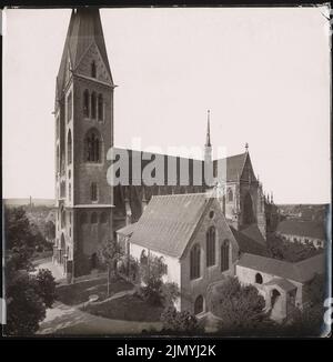 Immagine reale Prussiana di misurazione, cattedrale di Halberstadt (1917): Vista sud-ovest. Foto, 40,8 x 40 cm (inclusi i bordi di scansione) Foto Stock