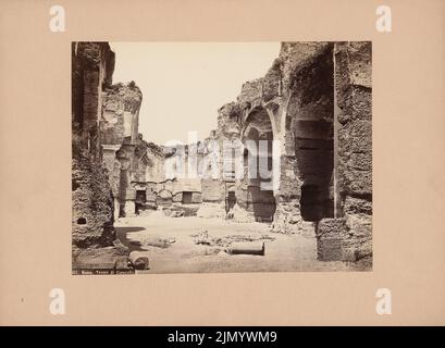 Fotografo sconosciuto, Caracalla-Thermen a Roma (senza dat.): Vista dei resti delle Terme di Caracalla. Foto su cartone, 27,3 x 37,1 cm (inclusi i bordi di scansione) Foto Stock