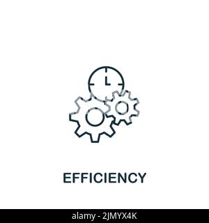 Icona efficienza. Icona semplice monocromatica per modelli, web design e infografiche Illustrazione Vettoriale