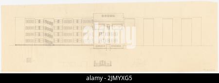 Böhmer Franz (1907-1943), ospedale (1925-1925): Vista. Matita su trasparente, 24,6 x 73,1 cm (inclusi i bordi di scansione) Foto Stock