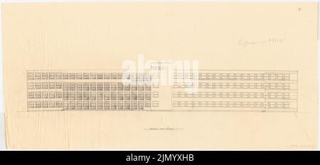 Böhmer Franz (1907-1943), ospedale (1925-1933): Vista del sud. Matita su trasparente, 34,4 x 73 cm (inclusi i bordi di scansione) Foto Stock