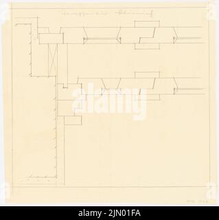 Böhmer Franz (1907-1943), edificio residenziale Ministerialrat Dr. Walter Blümich a Berlino-Zehlendorf (1935-1935): Dettaglio del progetto. Matita su trasparente, 50,8 x 54 cm (inclusi i bordi di scansione) Foto Stock
