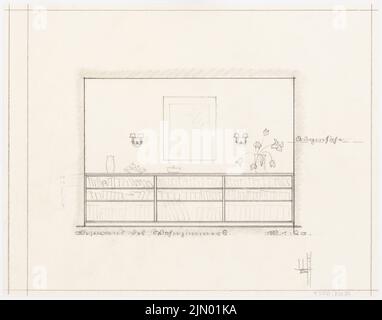 Böhmer Franz (1907-1943), edificio residenziale Liebert a Berlino-Lichtenrade (1936-1936): Trattamento delle pareti: Vista. Matita su trasparente, 28,4 x 36,1 cm (inclusi i bordi di scansione) Foto Stock