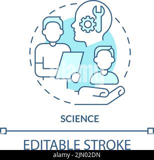 Scienza turchese concetto icona Illustrazione Vettoriale