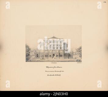 Orth Agosto (1828-1901), Teatro a Poznan (1874): Vista dello STRONT. Foto su cartone, 33,3 x 39,3 cm (compresi i bordi di scansione) Agosto Orth (1828-1901): Teatro, Posen Foto Stock