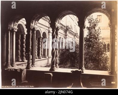 Fotografo sconosciuto, S. Paolo fuori le Mura a Roma (senza DAT.): Schiacciamento. Foto su cartone, 20 x 26,2 cm (compresi i bordi di scansione) N. : S. Paolo fuori le Mura, Rom Foto Stock