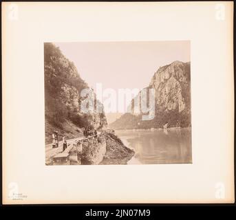 Hutterer Za, gioco Kazan (senza data): Paesaggio fluviale. Foto su cartone, 42,4 x 48,4 cm (compresi i bordi di scansione) Hutterer Geza (1864-1917): Kasanpartie Foto Stock