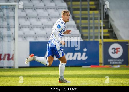 Odense, Danimarca. 07th ago 2022. Aske Adelgaard (23) di OB visto durante la partita Superliga del 3F tra Odense Boldklub e Aarhus GF al Parco Naturale dell'energia di Odense. (Photo Credit: Gonzales Photo/Alamy Live News Foto Stock