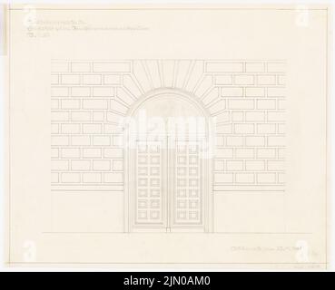 Böhmer Franz (1907-1943), Casa del Ministro del Reich Dr. Wilhelm Frick a Berlino-Mitte (25 novembre 1941): Porta d'ingresso: Vista 1:20. Matita su trasparente, 43,1 x 53 cm (compresi i bordi di scansione) Böhmer & Petrich : Haus des Reichsinnenmininsters Dr. Wilhelm Frick, Berlin-Mitte Foto Stock