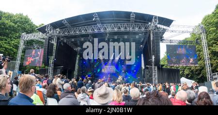 Tappa principale al Django Reinhardt Festival di Fontainebleau, Francia. Foto Stock