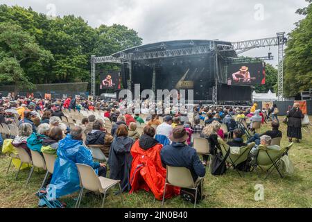 Tappa principale al Django Reinhardt Festival di Fontainebleau, Francia. Foto Stock