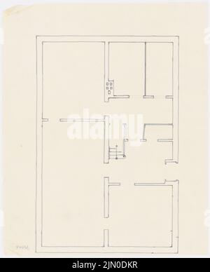 Rüster Emil (1883-1949), casa singola (senza data): Pianta. Matita su trasparente, 33,2 x 27,1 cm (compresi i bordi di scansione) Rüster Emil (1883-1949): Einfamilienhaus Foto Stock