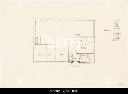 Rüster Emil (1883-1949), casa singola (senza data): Pianta. Matita su trasparente, 23,3 x 33,7 cm (compresi i bordi di scansione) Rüster Emil (1883-1949): Einfamilienhaus Foto Stock