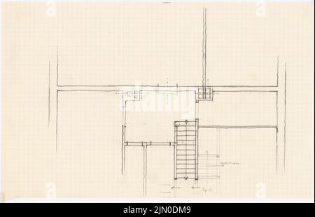 Rüster Emil (1883-1949), casa singola (senza data): Pianta. Matita su carta, 21,5 x 33,4 cm (compresi i bordi di scansione) Rüster Emil (1883-1949): Einfamilienhaus Foto Stock