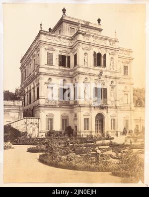Fotografo sconosciuto, Villa Pamphili a Roma (senza dat.): Vista. Foto su cartone, 28,3 x 22,6 cm (compresi i bordi di scansione) N. : Villa Pamphili, Rom Foto Stock