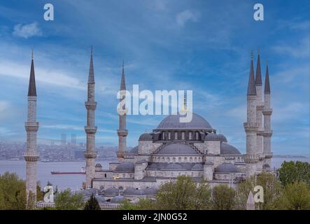 Istanbul, Turchia - 29 aprile 2022 - la Moschea di Hagia Sophia. Foto Stock