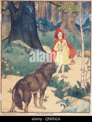 Little Red Riding Hood (1919) illustrazione di Elizabeth Tyler Wolcott Foto Stock