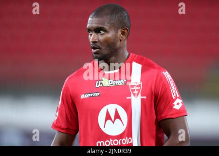 Monza, Italia. 07th ago 2022. Marlon Santos dell'AC Monza si presenta durante la partita della Coppa Italia tra l'AC Monza e Frosinone Calcio all'U-Power Stadium il 7 agosto 2022 a Monza. Credit: Marco Canoniero/Alamy Live News Foto Stock