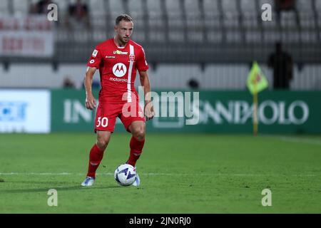 Monza, Italia. 07th ago 2022. Carlos Augusto di AC Monza in azione durante la partita Coppa Italia tra AC Monza e Frosinone Calcio all'U-Power Stadium il 7 agosto 2022 a Monza. Credit: Marco Canoniero/Alamy Live News Foto Stock